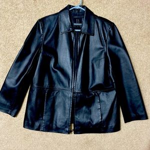 Women’s leather jacket.
